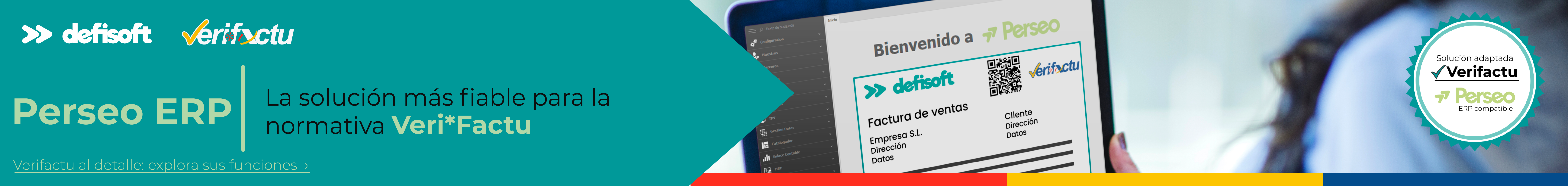 Software ERP de facturación Perseo adaptado al sistema Verifactu para cumplir con la nueva normativa de facturación electrónica