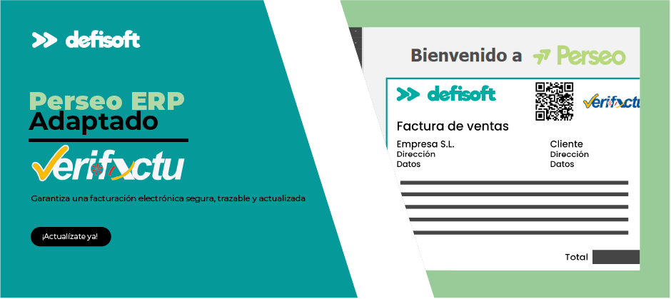 Software ERP de facturación Perseo adaptado al sistema Verifactu para cumplir con la nueva normativa de facturación electrónica